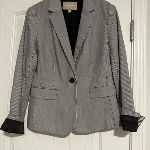 Banana Republic Black and White Blazer Tailored Suit Jacket